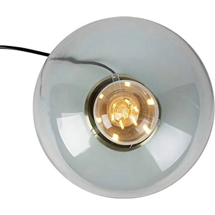 QAZQA Pallon Art Deco Tischlampe Messing mit blauem Glas, Kugel-Design, dimmbar, E27, 23 cm hoch – Bild 7