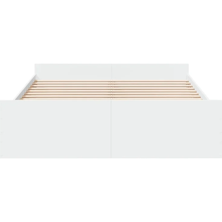 vidaXL Bettgestell mit Schubladen Weiß 150x200 cm Holzwerkstoff 3280286 – Bild 4