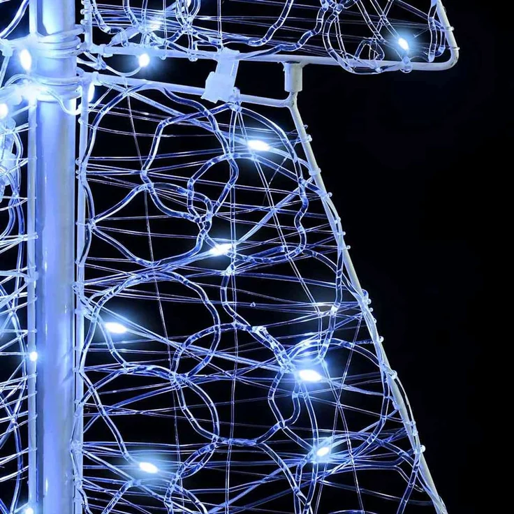 vidaXL Weihnachtsbaum Kaltweiß 120 cm Acryl 100 LEDs 42019203 – Bild 7