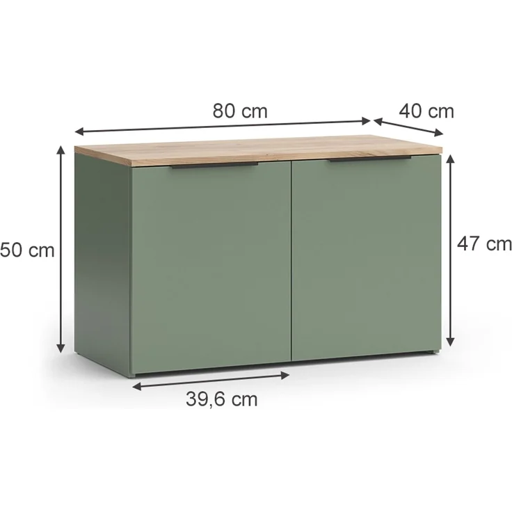 Wohnwand Wido Grün 2 Teile Vicco – Bild 2
