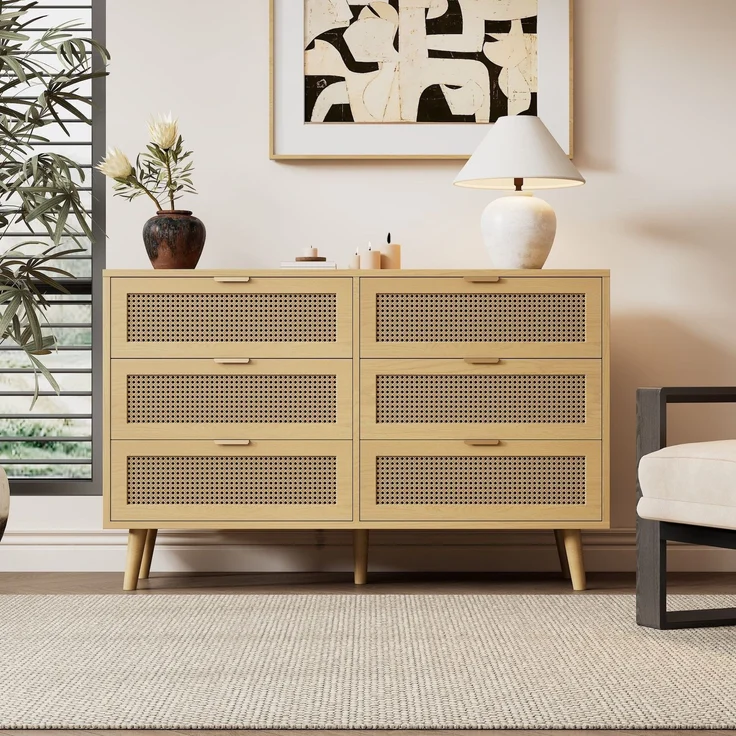 Kommode mit Schubladen, 120/40/76,5 cm, Schubladenkommode, Schubkastenkommode, Mehrzweckschrank – Bild 2