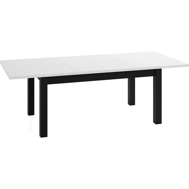 WFL GROUP Esstisch Lindberg ausziehbar verlängerbar rechteckig mit schwarzen Holzbeinen (MADE IN EU, XXL Groß– 120/140/150/160/200 cm ausziehbar auf 160/180/190/240/300 cm), platzsparender Tisch in Holzoptik für Küche, Esszimmer oder Wohnzimmer – Bild 3