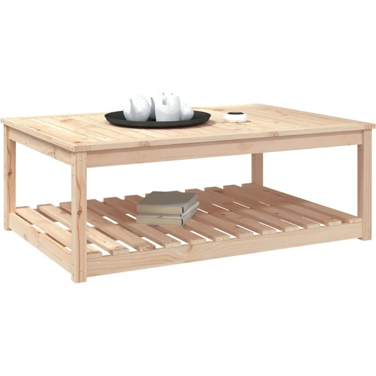 Gartentisch, Balkontisch 121 x 82,5 x 45 cm Massivholz Kiefer – Bild 4