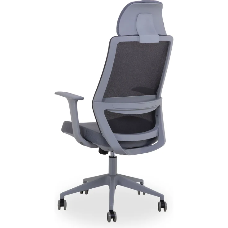 Drehstuhl HARPER ALWAR BHT 61x120x62 cm grau Chefsessel Bürostuhl Schreibtischstuhl Bürosessel – Bild 2