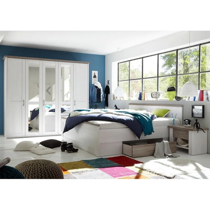 Pol-Power Schlafzimmer-Set 241 x 49 x 42 cm (B/H/T), (4-tlg)