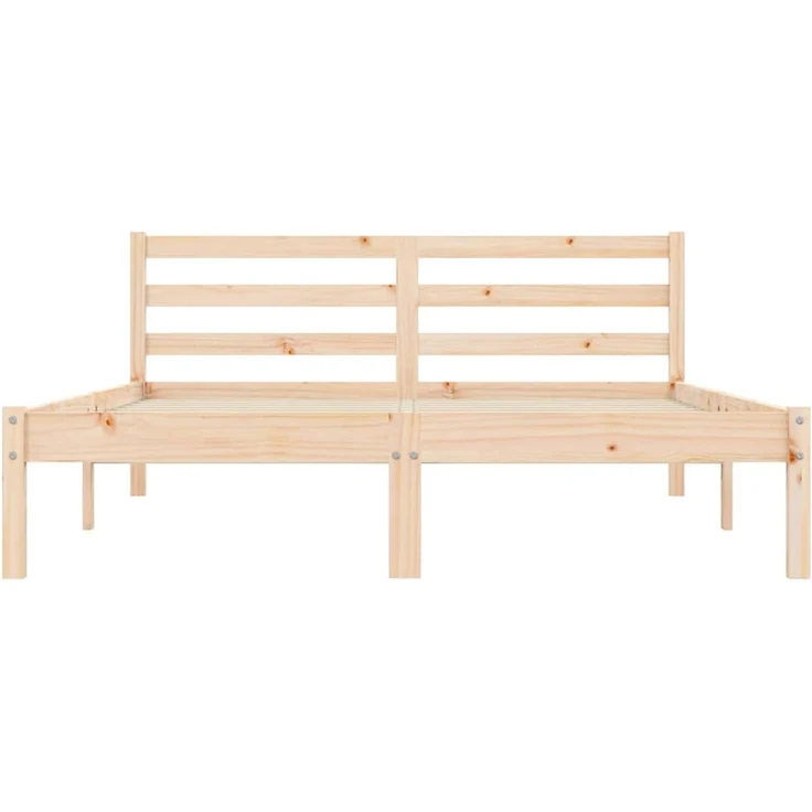 vidaXL Bettrahmen Natur 208,5 x 157,5 x 69,5 cm Massivholz Kiefer 900320 – Bild 4