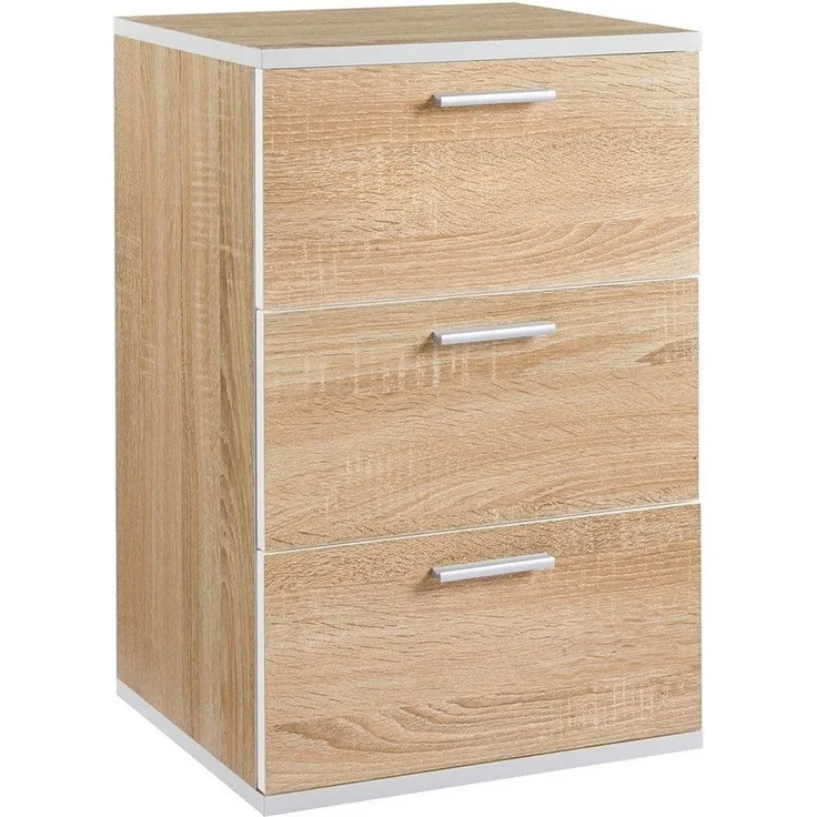 Yaheetech Nachttisch (1-St), Nachtschrank mit 3 Schubladen, 40 x 35 x 60,5 cm