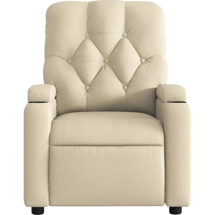 vidaXL Massage-Relaxsessel, cremefarbener Stoff 3206068 – Bild 6