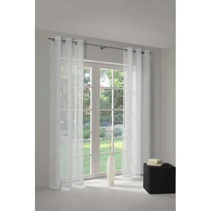 Wirth Vorhang Theresa (1 St), Ösen, halbtransparent, Store – Bild 5