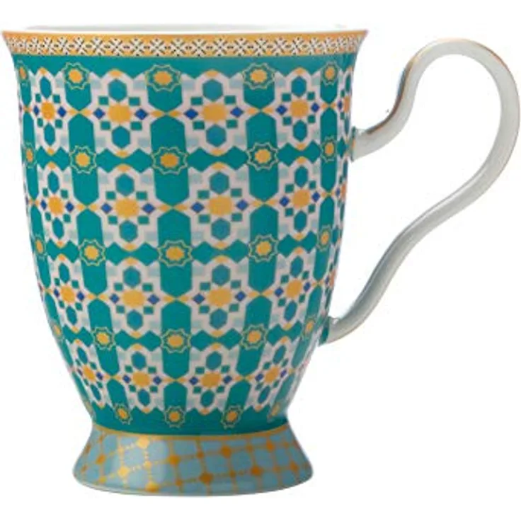 Maxwell & Williams Teas & C's Kasbah Kaffeebecher, Porzellan, mintgrün, 300 ml, in Geschenkbox