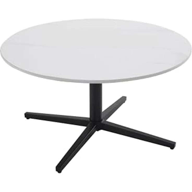 byLIVING Couchtisch Cup/Tischplatte in weiß, Gestell in schwarz/Wohnzimmertisch, Sofatisch, Beistelltisch/Maße: B 70, H 36,5, T 70 cm – Bild 1
