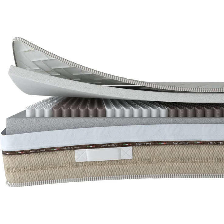 Dmora Doppelmatratze Cutler, Produkt aus Memory-Schaum, Schlafzimmermatratze, Schlafunterstützung, Made in Italy, 180x200 h25 cm, Weiß – Bild 6