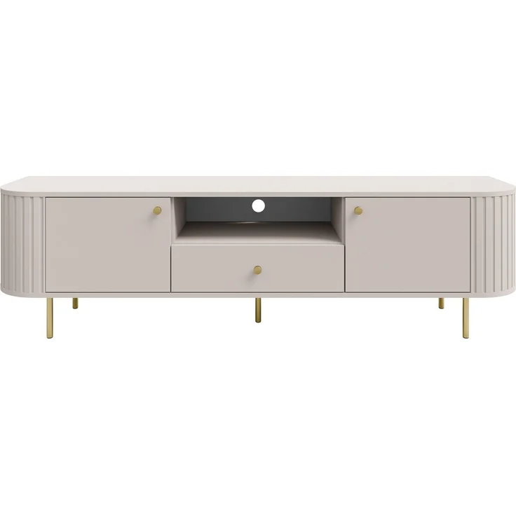 Compleo TV-Schrank 180 cm breit Eiche cremona, Elegant design, Natural, Lowboard – Bild 1