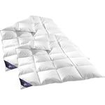 Welt der Träume Daunenbettdecke 135x200 cm 1600 Gr. (2 Stück), Made in EU, Füllung: Daunen-Federn, Daunen Bettdecke, Steppdecke, Daunendecke