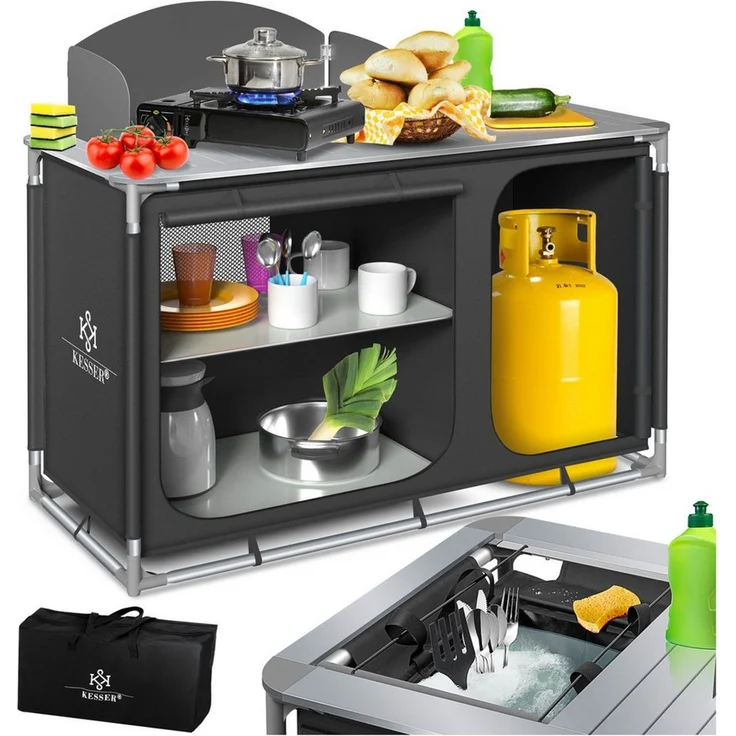 KESSER Campingschrank Campingschrank, Campingküche mit Aluminiumgestell – Bild 1