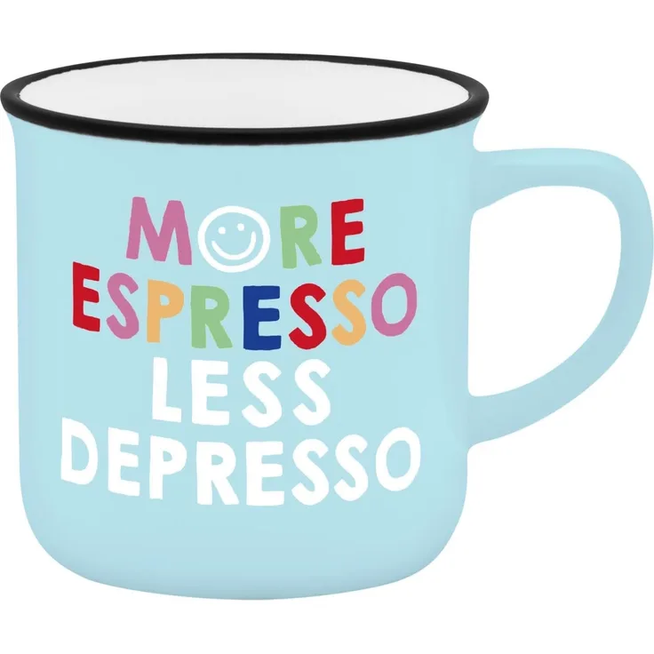 Espressotasse Espresso Kaffee Tasse Emailleoptik Geschenk Sheepworld MORE 74748