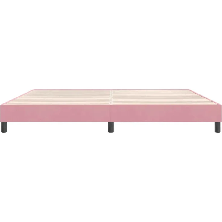 vidaXL Boxspringbett ohne Matratze Rosa 180x220 cm Samt 3315890 – Bild 5