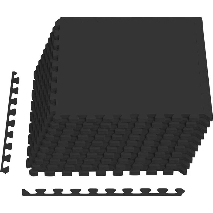 vidaXL Pool Bodenschutzmatte 40 Stk. Schwarz 14,4 m² EVA-Schaum 3433294 – Bild 2