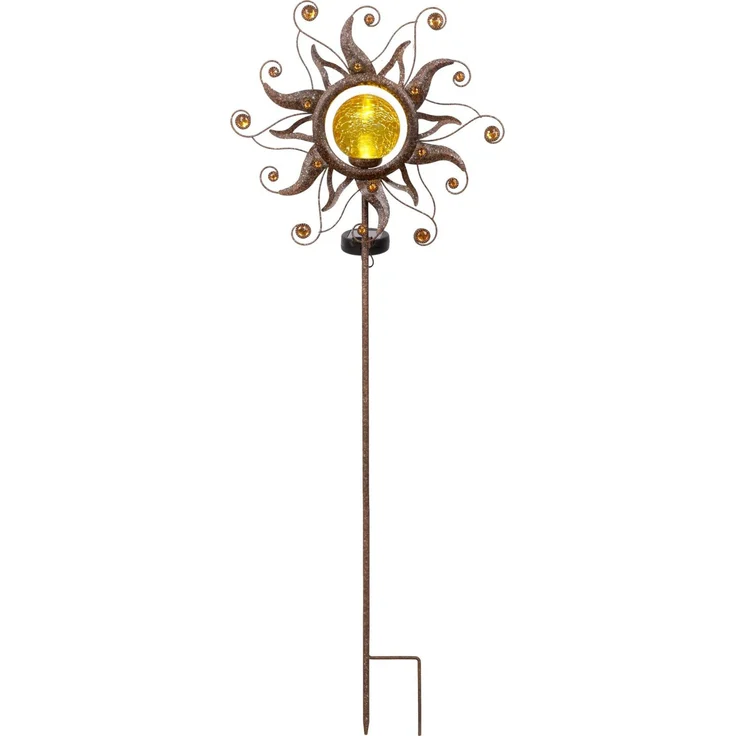 Ambia Garden Solarleuchte, Metall rost, 7.5 x 91 x 31.5 cm, mit Schalter und Akku – Bild 1