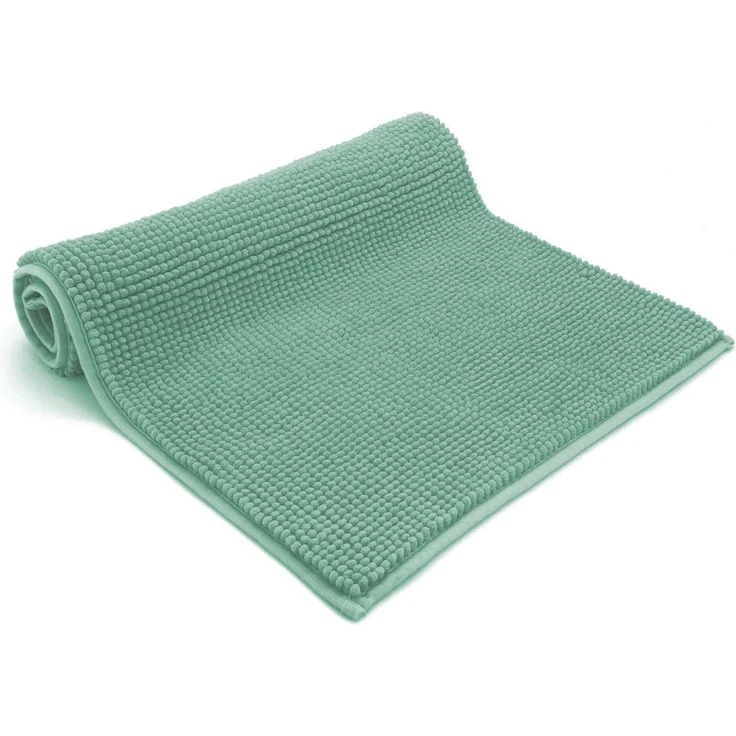 heimtexland Badematte Badvorleger Chenille Badteppich Duschvorleger, rutschhemmend beschichtet, Fußbodenheizung geeignet, schnell trocknend, strapazierfähig, fußbodenheizungsgeeignet, rutschfest, saugstark, Polyester, rechteckig, 60x90 cm, Hochflor, su... – Bild 1