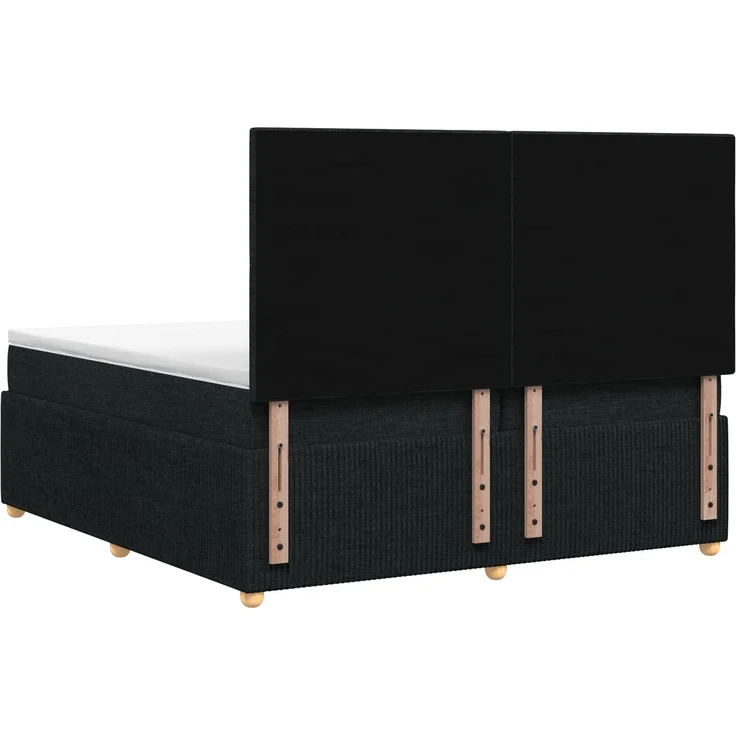 vidaXL Boxspringbett mit Matratze Schwarz 200 x 200 cm Stoff 3454475 – Bild 8