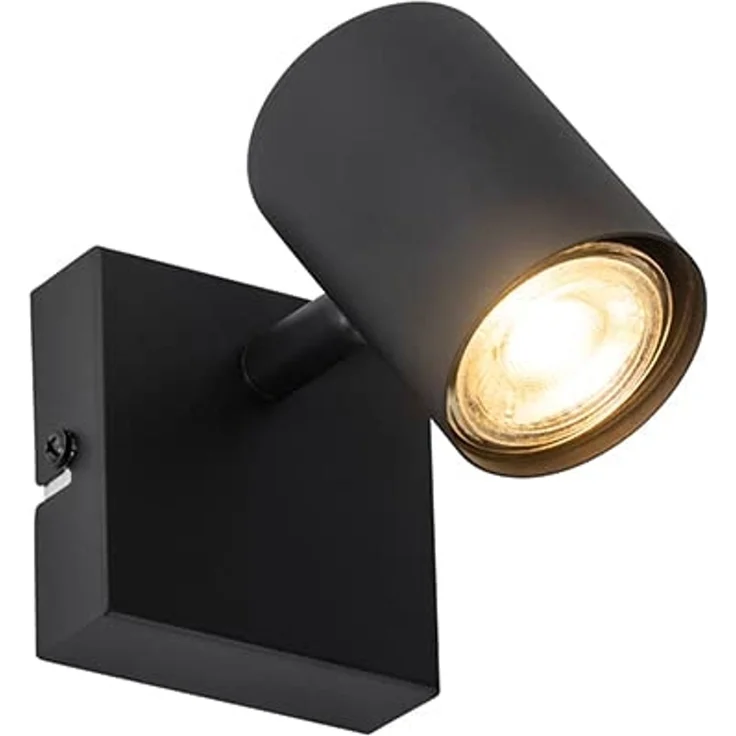 Qazqa LED Aufbaustrahler Jeana, ohne Leuchtmittel, GU10, Schwarz, Modern, Stahl, 1-flammig – Bild 3