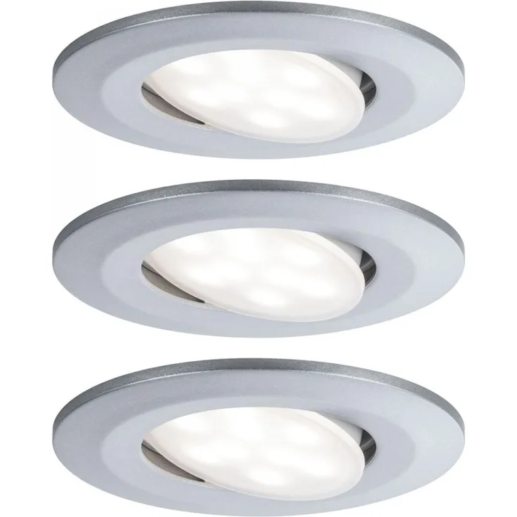 Paulmann No. 99929 Einbauleuchte LED Calla rund 3x6W Chrom matt schwenkbar
