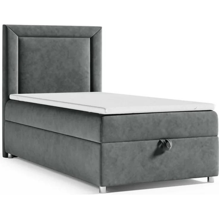 Best for Home Boxspringbett Trinity K-3 Boxspringbett mit Stauraum & Topper – Einzelgrößen (Einzelbett, Polsterbett mit gepolstertes Kopfteil, Jugendbett, Kinderbett versch. Größen, 70x200 80x200 90x200 100x200 cm), verschiedene Liefermöglichkeiten, Ha... – Bild 4