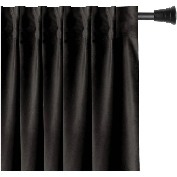 Restilo Gardine Gardine Multifunktionsband Kräuselband Vorhang Verdunkelnd Samt Textil (1 St), Kräuselband, verdunkelnd, Samt Textilien, mit Raffhalter