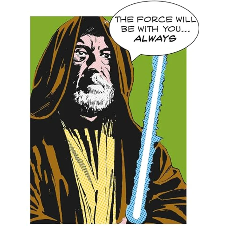 Komar Wandbild | Star Wars Classic Comic Quote Obi Wan | Kunstdruck 40 x 50 cm, seidenmatte Oberfläche, lichtbeständig, für Kinderzimmer und Jugendzimmer, ohne Rahmen – Bild 1