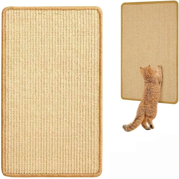 FOUORTUNATE-BEE Kratzmatte Sisal Katzenkratzmatte 2er-Set 25×50 cm, (2-tlg), Schützt Sofa, Boden und Wand vor Kratzspuren