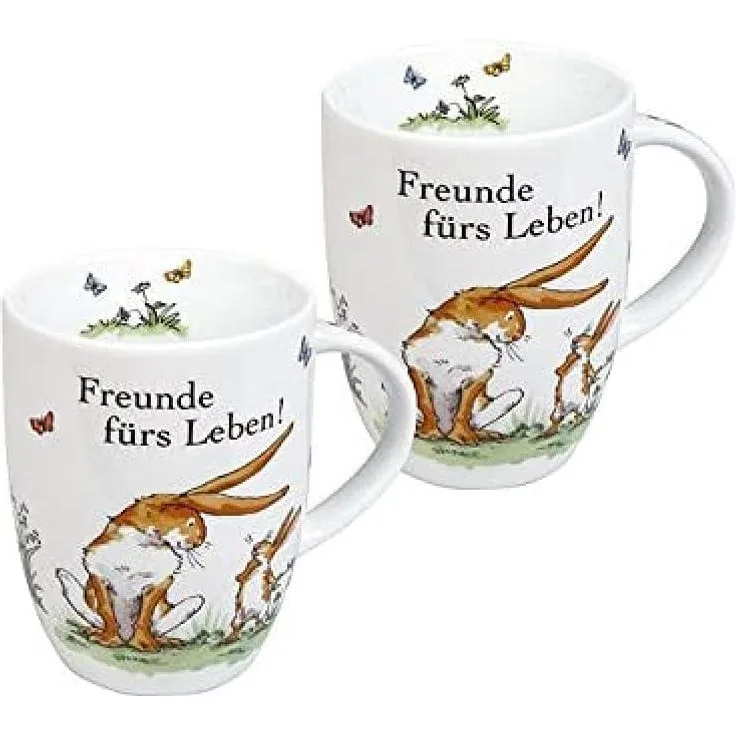 Könitz Becher ''Weißt du eigentlich. -Freunde'' (2-tlg), Porzellan