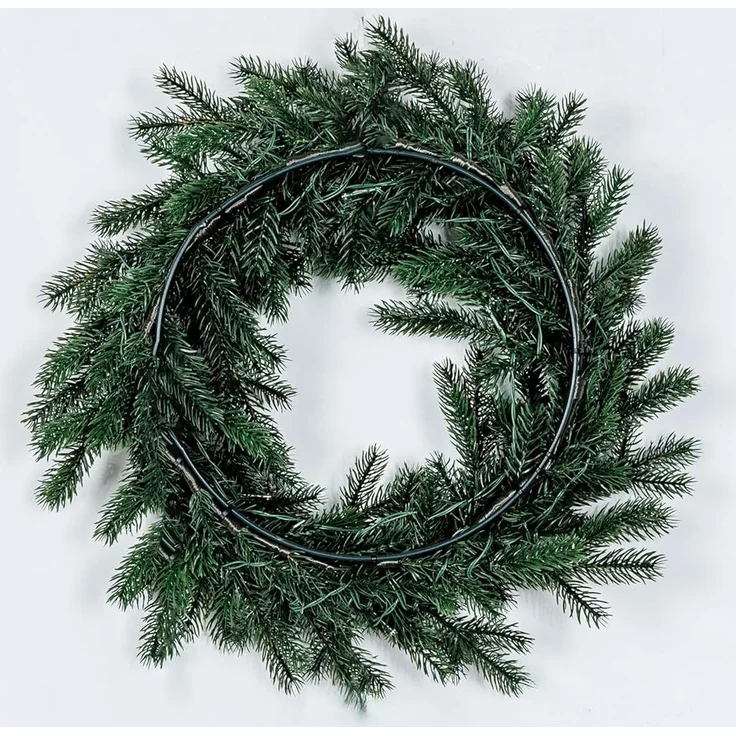 EveXmas Altair Premium Weihnachtskranz Grün 45 cm, künstlicher Türkranz, 68 Zweige, 408 PE-Spritzguss-Triebe, 100% PE, flammhemmend – Bild 4