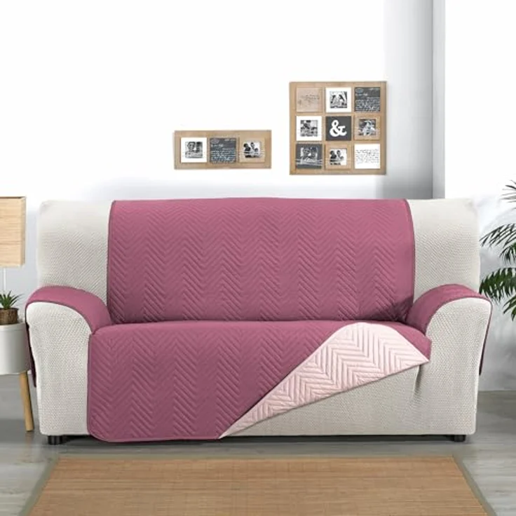 Martina Home Milano 2-Sitzer-Sofabezug – Aubergine/Lachs – Bild 4