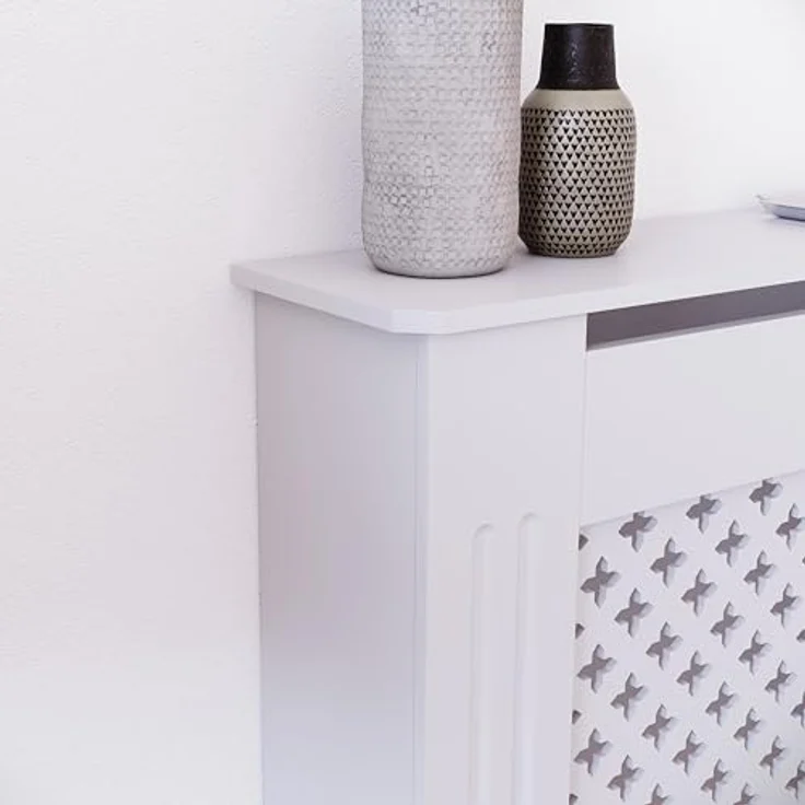 Vida Designs Oxford Heizkörper-Abdeckung, traditioneller, weiß-lackierter Schrank aus mitteldichter Faserplatte, klein – Bild 6