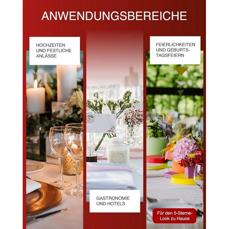 texpot Tischdecke Tischwäsche Atlaskante 100% Baumwolle Vollzwirn Damast (12-tlg) – Bild 1