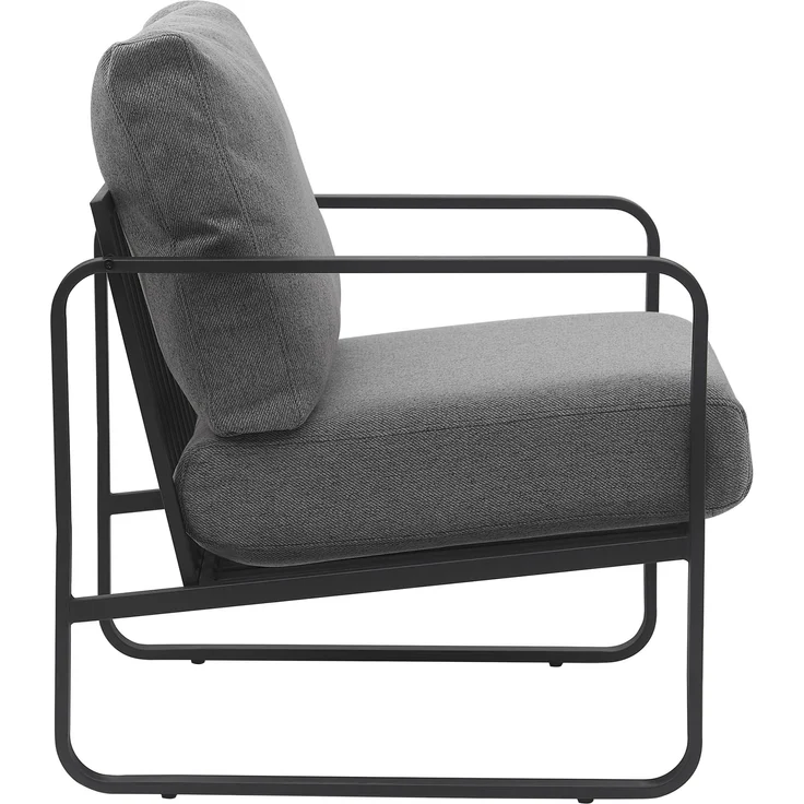 CLP Lounger Manea mit Metallgestell,dunkelgrau Stoff – Bild 4