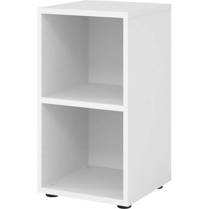 bümö Aktenregal smart Regal, Büroregal - 2 Ordnerhöhen, Dekor: Weiß