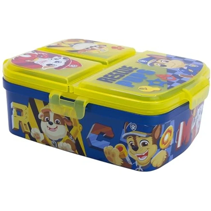 Paw Patrol Kinder Brotdose XL Lunchbox mit 3 Fächern & tollem Design – Bild 1