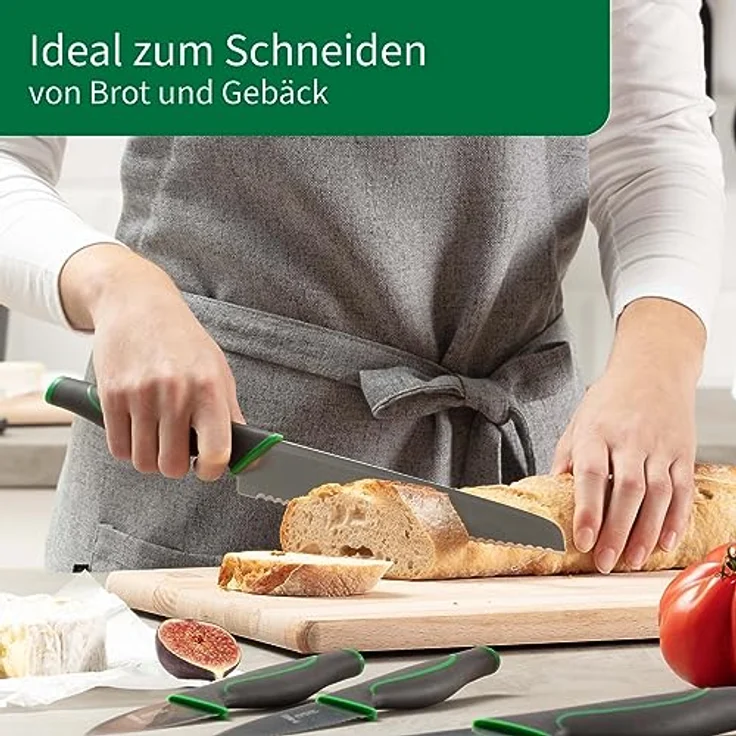 Chefkoch trifft Fackelmann Brotmesser Messer zum mühelosen Schneiden von Brot & hartschaligem Obst & Gemüse – Bild 5