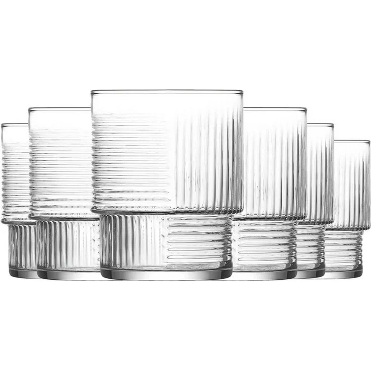 LAV Gläser-Set Helen Softdrinkgläser, 6-tlg, Glas, 6er Set, 325ml, stapelbar, Ideal für Softdrinks, Säfte und Limonade. – Bild 4