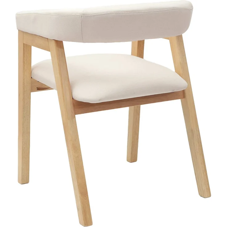 vidaXL Esszimmerstühle 2 pcs Natur 54 x 57 x 73 cm Massives Gummiholz 42020422 – Bild 6