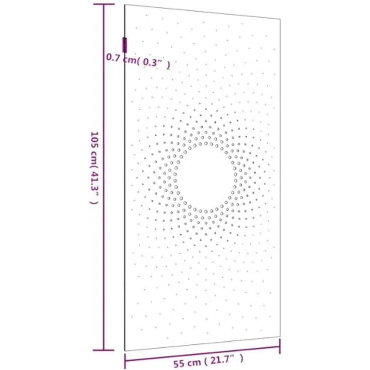 vidaXL Garten-Wanddeko Cortenstahl Sonne-Design 105x55 cm, wetterfest und korrosionsbeständig – Bild 3