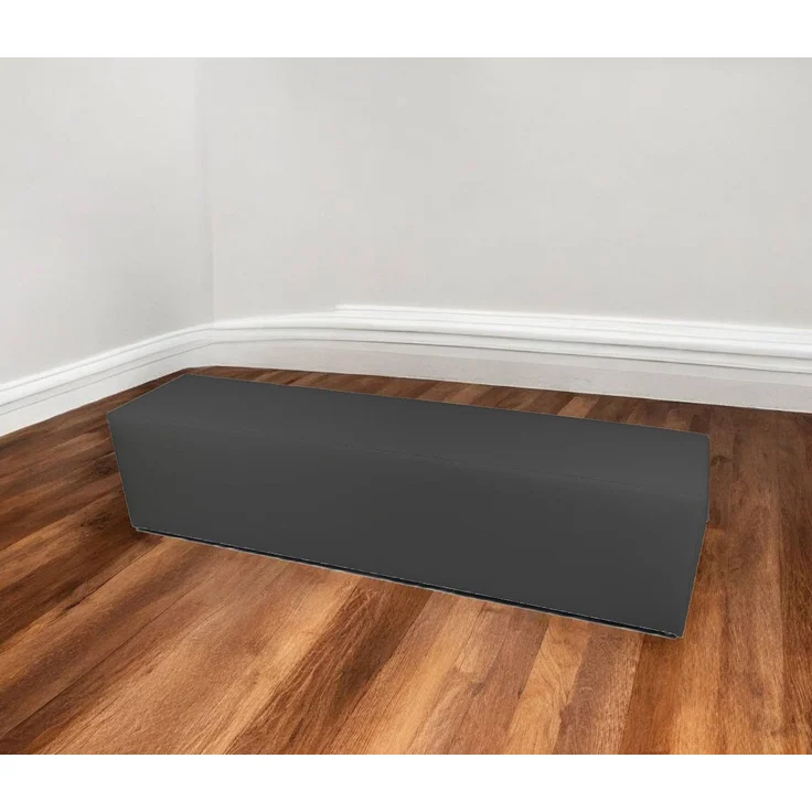 Talamo Italia - Pouf Abra, Mehrzwecksessel, Sitzsack, Hockerhocker, Made in Italy, 180x40 h42 cm, Grau