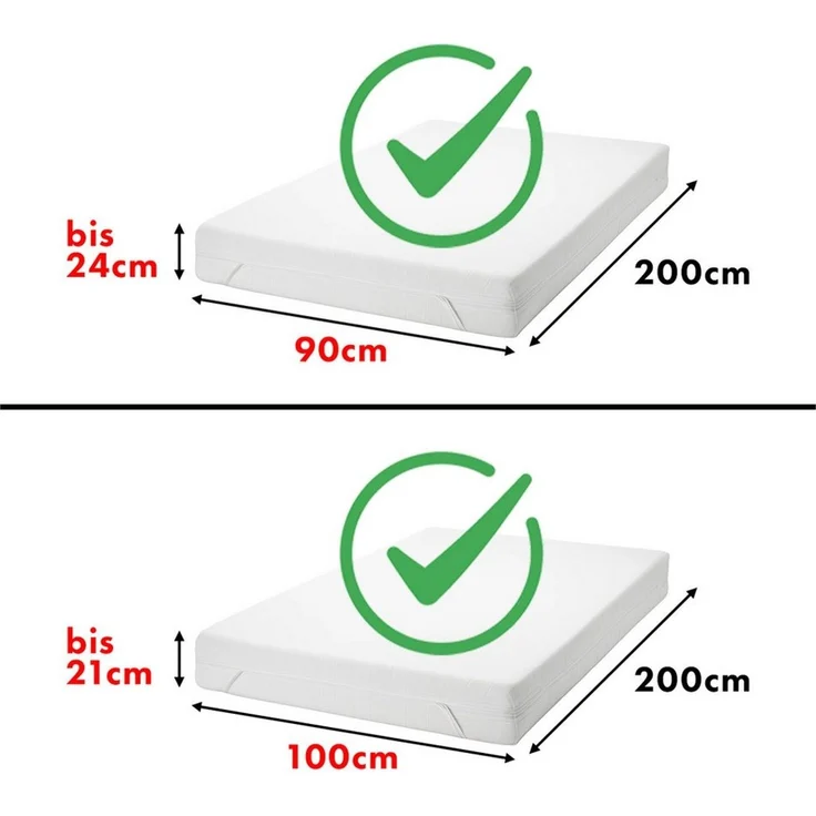 Jacobson Spannbettlaken PREMIUM 200 g/m² Jersey aus 97% Baumwolle & 3% Elasthan, Extra dichtes Bettlaken mit maximalem Halt – Bild 4
