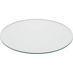 Relaxdays Rundglasplatte, Transparent, 50 cm, 8 mm dick, ideales Tischsystem für Esszimmer und Kaminöfen