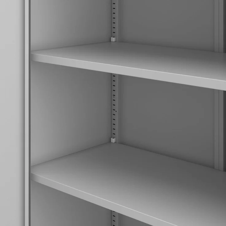 Jan Nowak Metall Spind Kompakt Mit Tür Und Schloss 4 Höhenverstellbare Einlegeböden Robuste Stahlkonstruktion Höhe 1750 mm Tiefe 400 mm Farbe Grau Kompatibel Mit Aufsatz Compact – Bild 12