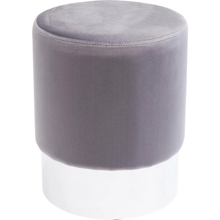 KARE Design Hocker Cherry Hellgrau Silver Ø35cm 83122