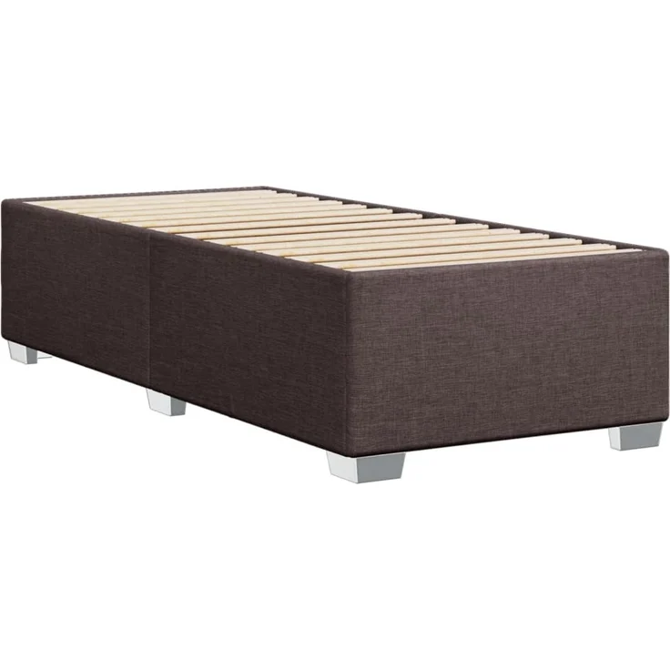 vidaXL Bettgestell ohne Matratze Dunkelbraun 80x200 cm Stoff 3284432 – Bild 5