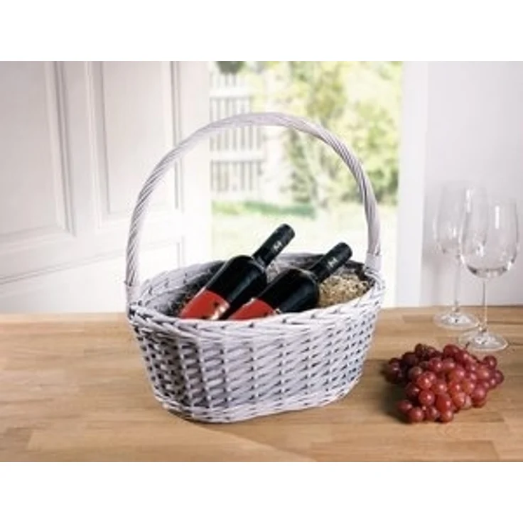 Präsentkorb Natur Aufbewahrungskorb Schale Korb Flechtkorb Geschenkkorb grau – Bild 6